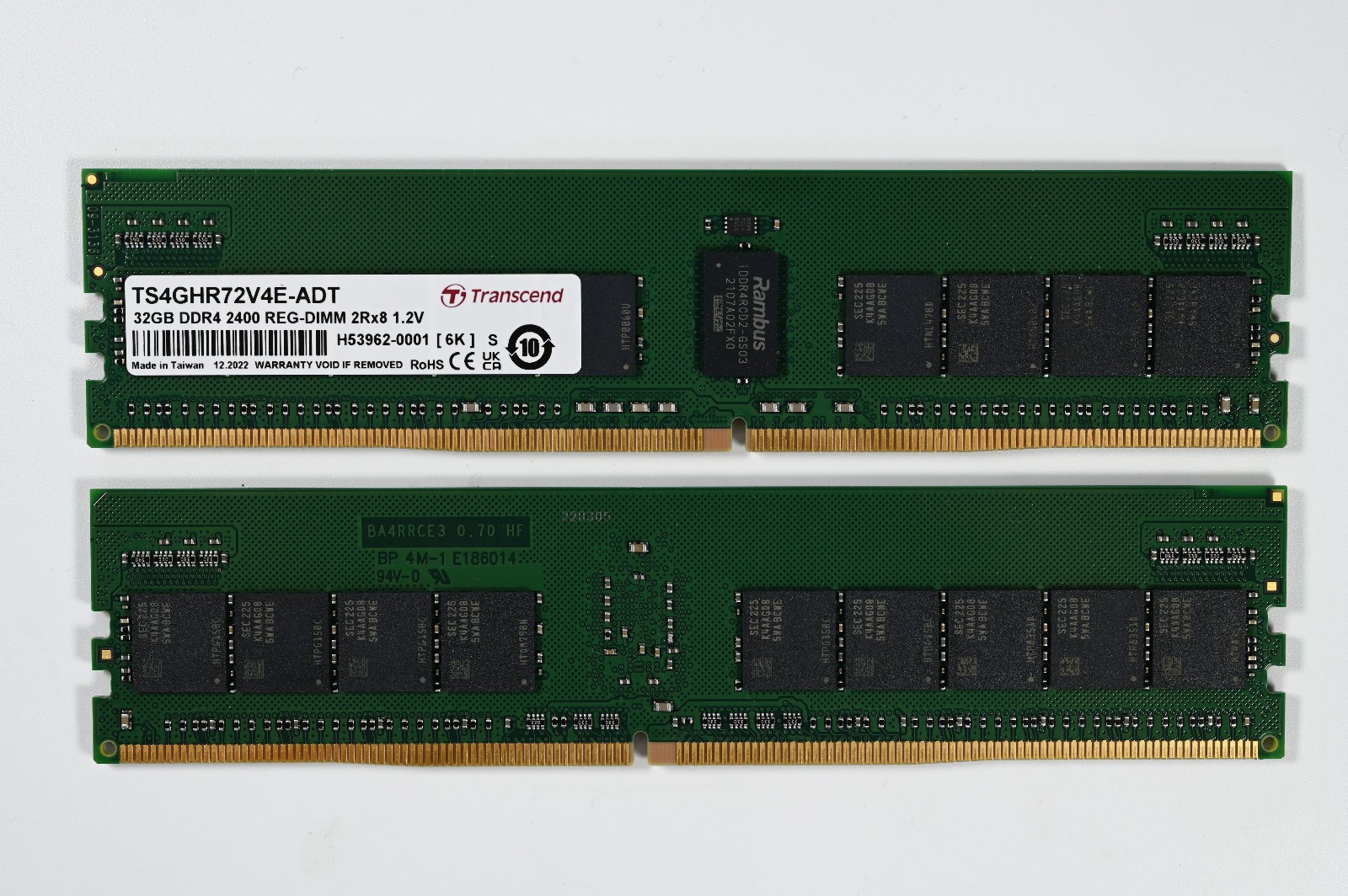 Transcend 64GB (2x32GB) DDR4-2400 R-DIMM TS4GHR72V4E 2Rx8 1.2V Server Memory RAM