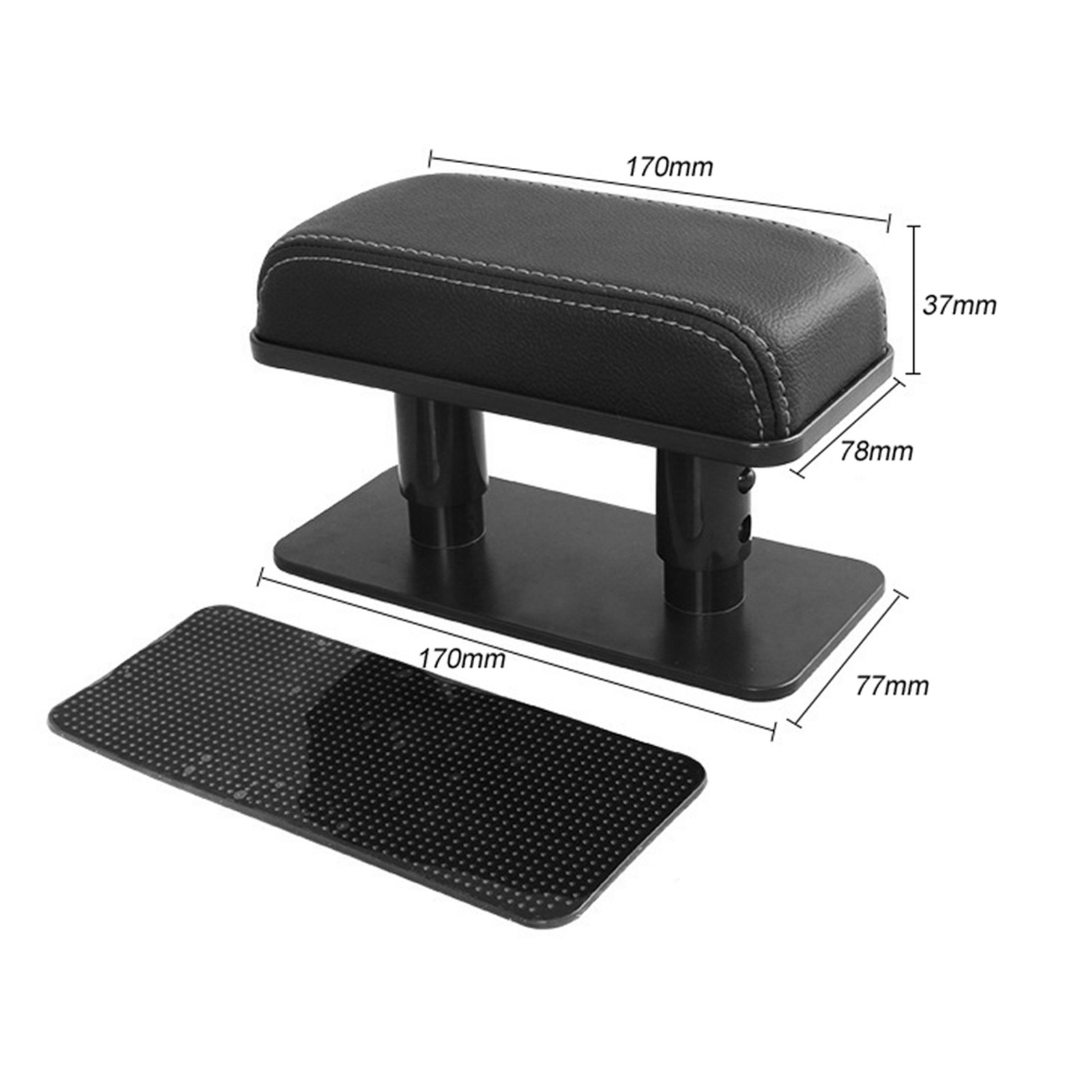 Car Armrest Pad Left Elbow Support Universal Leather Arm Rest Cushion Suppo XGSZ