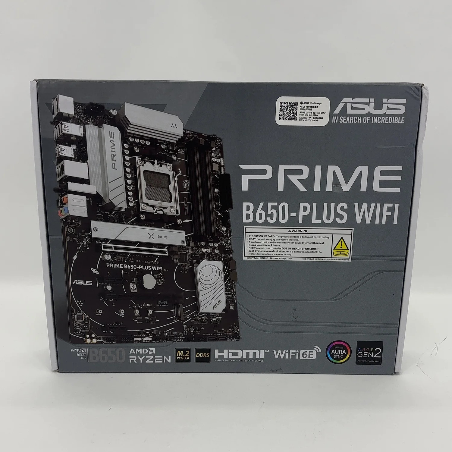 New Asus PRIME B650-PLUS AM5 ATX AMD DDR5 Motherboard