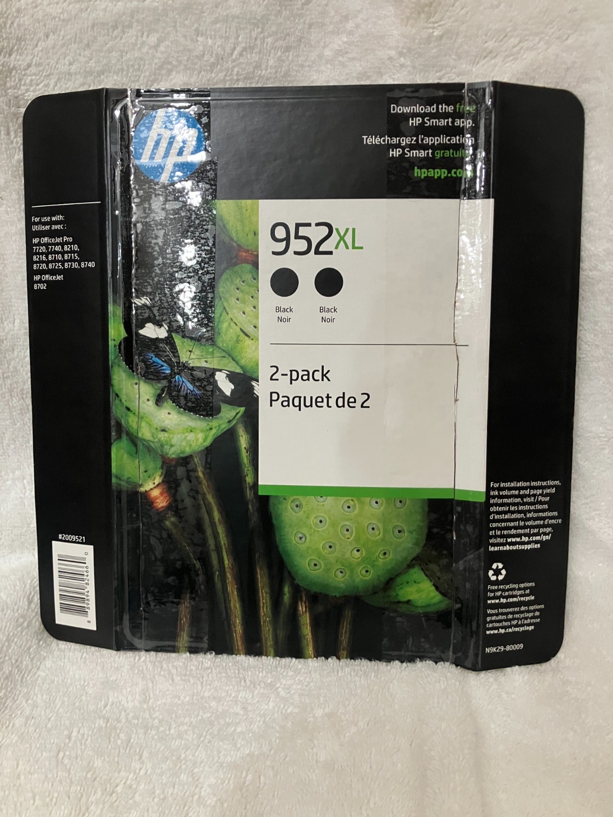 HP 952XL N9K29BN Black Ink Cartige - 2 Pieces