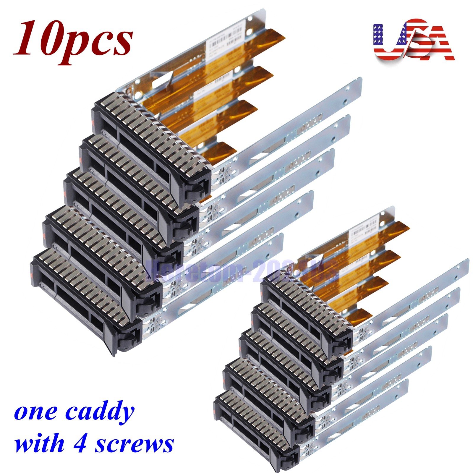 10X 2.5" SFF SAS Tray Caddy For IBM/Lenovo X3950 X3850 X6 X3650 X3550 M5 00E7600