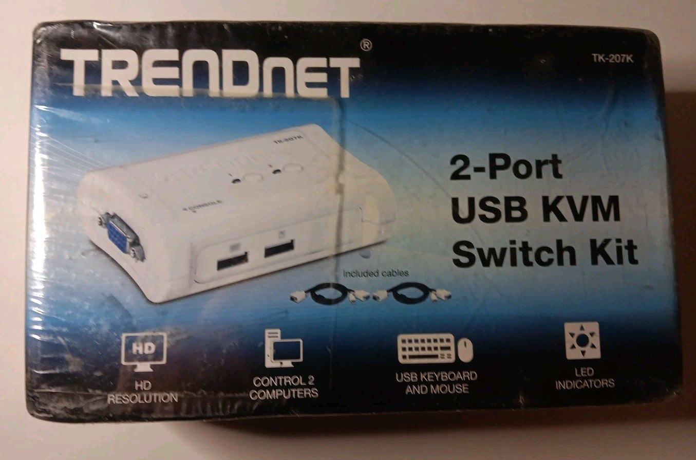 Trendnet TK207K 2port USB KVM Switch Kit with Audio G1N