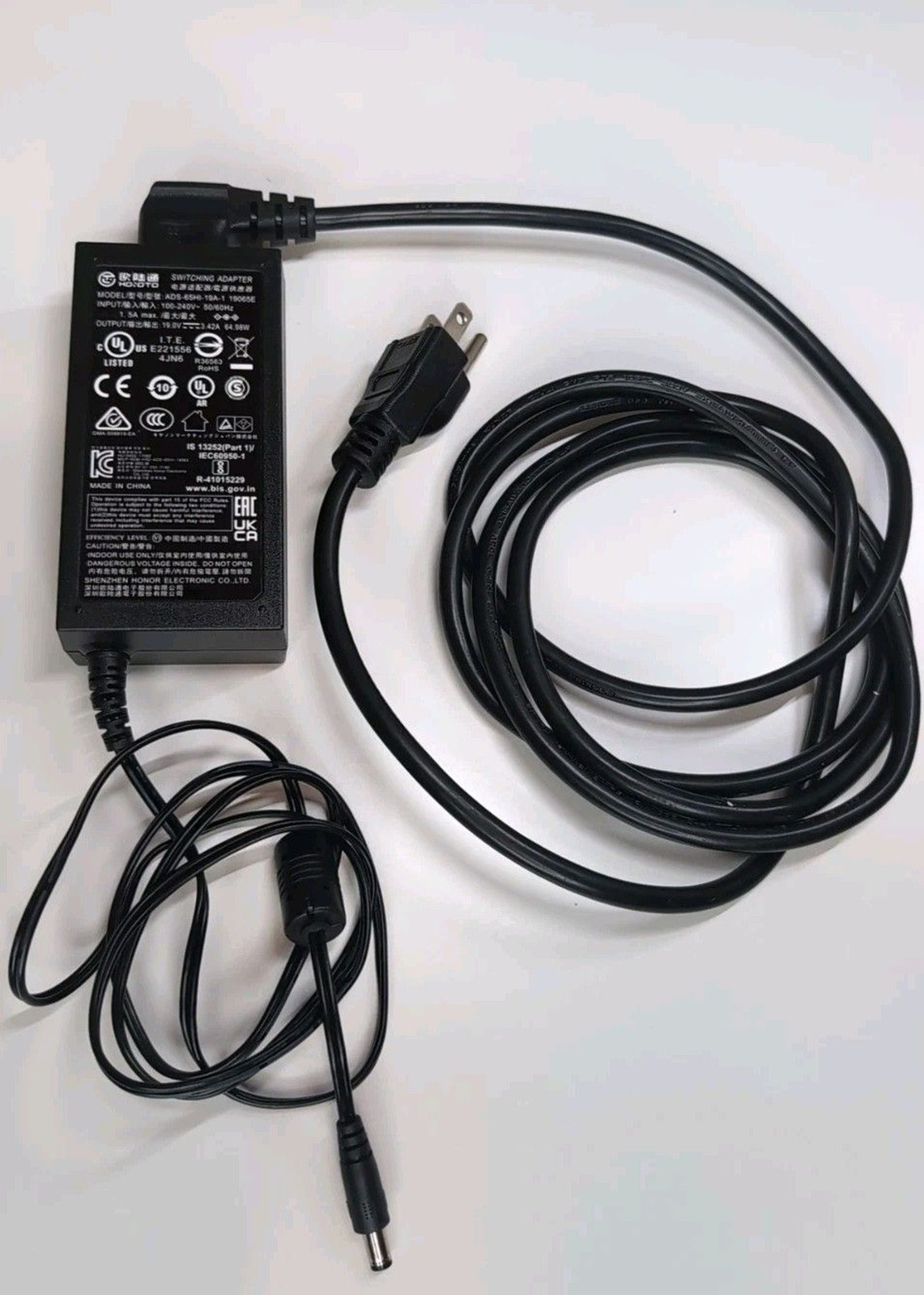 Genuine Hoioto ADS-65HI-19A-1 19050E 19V 2.58A 49.02W AC Adapter for MSI Monitor