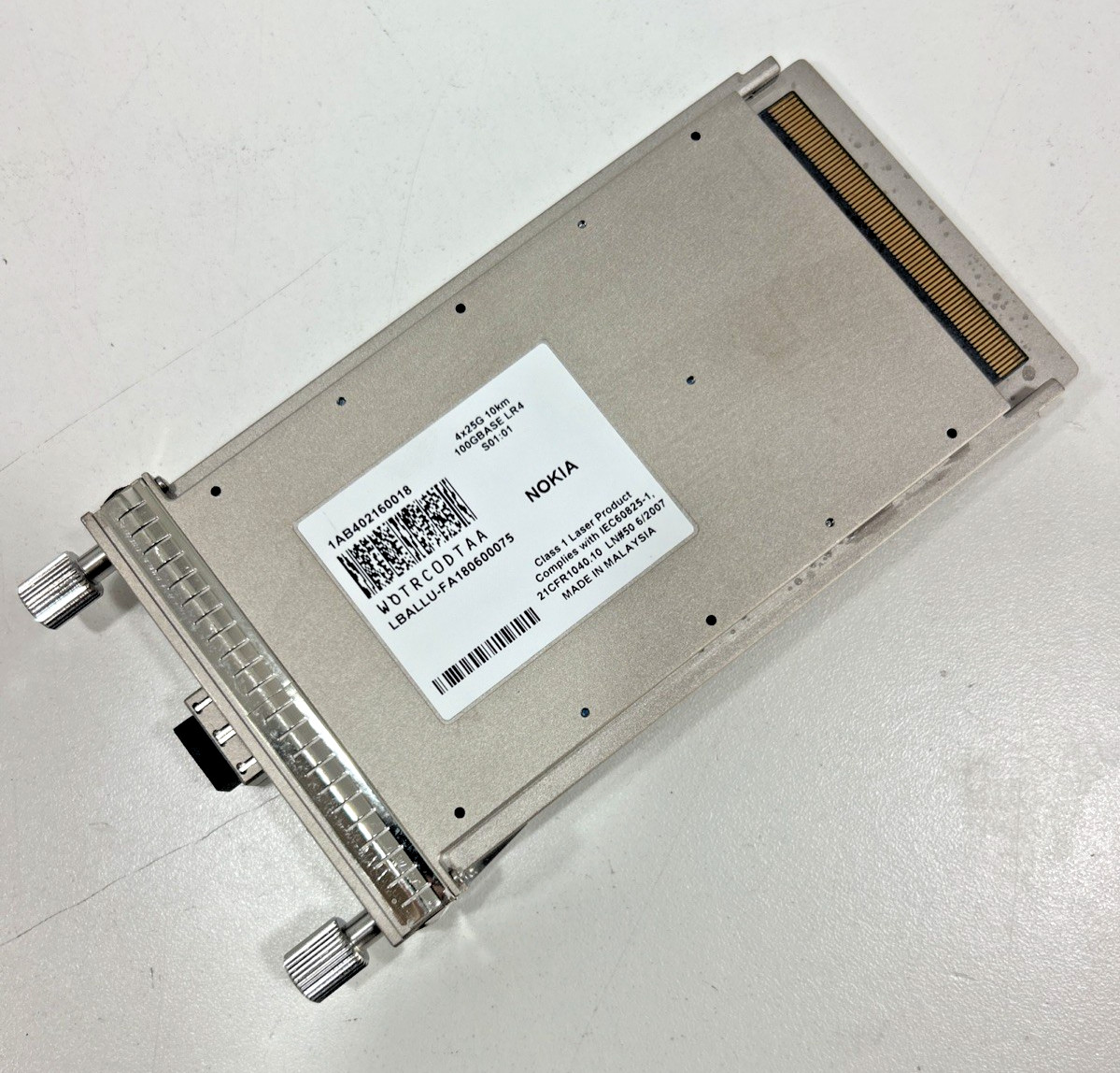 Nokia/Alcatel-Lucent 1AB420160018 4x25G 10km 100GBASE LR4