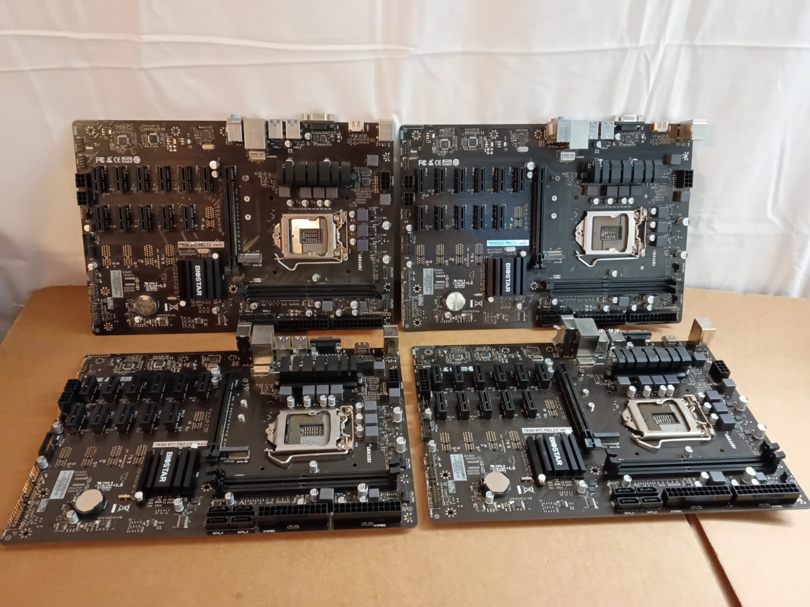 BIOSTAR TB360-BTC Pro 2.0 LGA1151 12 GPU Mining Motherboard - Lot Of 4