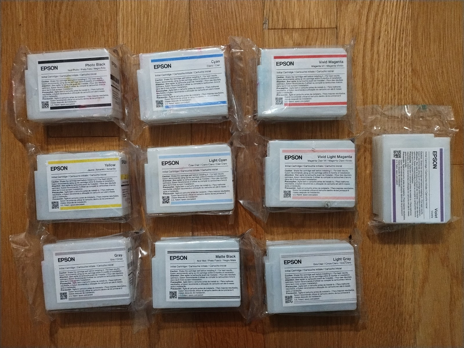 2025 GENUINE SET 10 EPSON INITIAL STARTER INK SURECOLOR SC-P900 FACTORY SEALED
