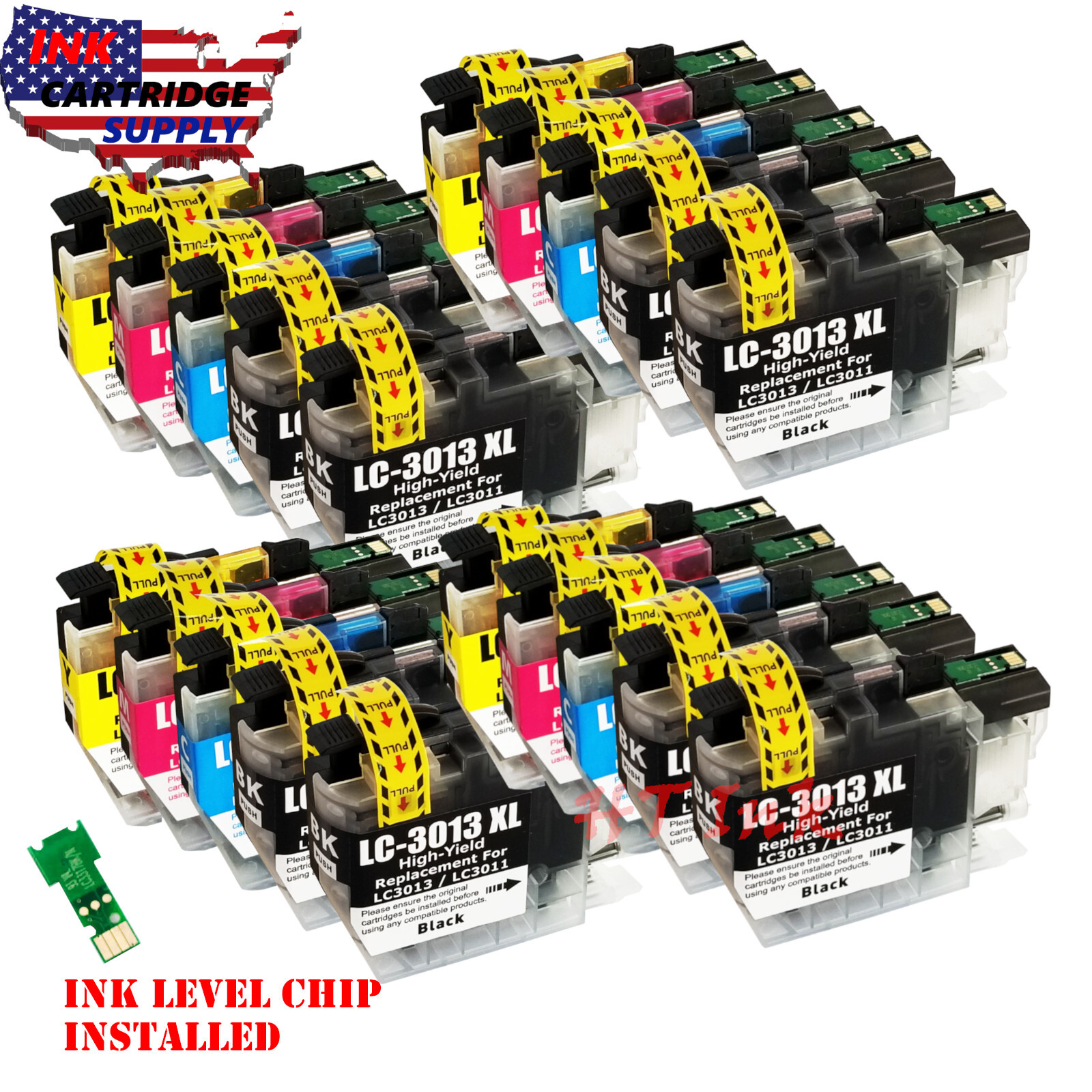 20pk for Brother LC3013 LC3011 Ink Cartridge MFC-J491DW J497DW MFC-J895DW J690DW