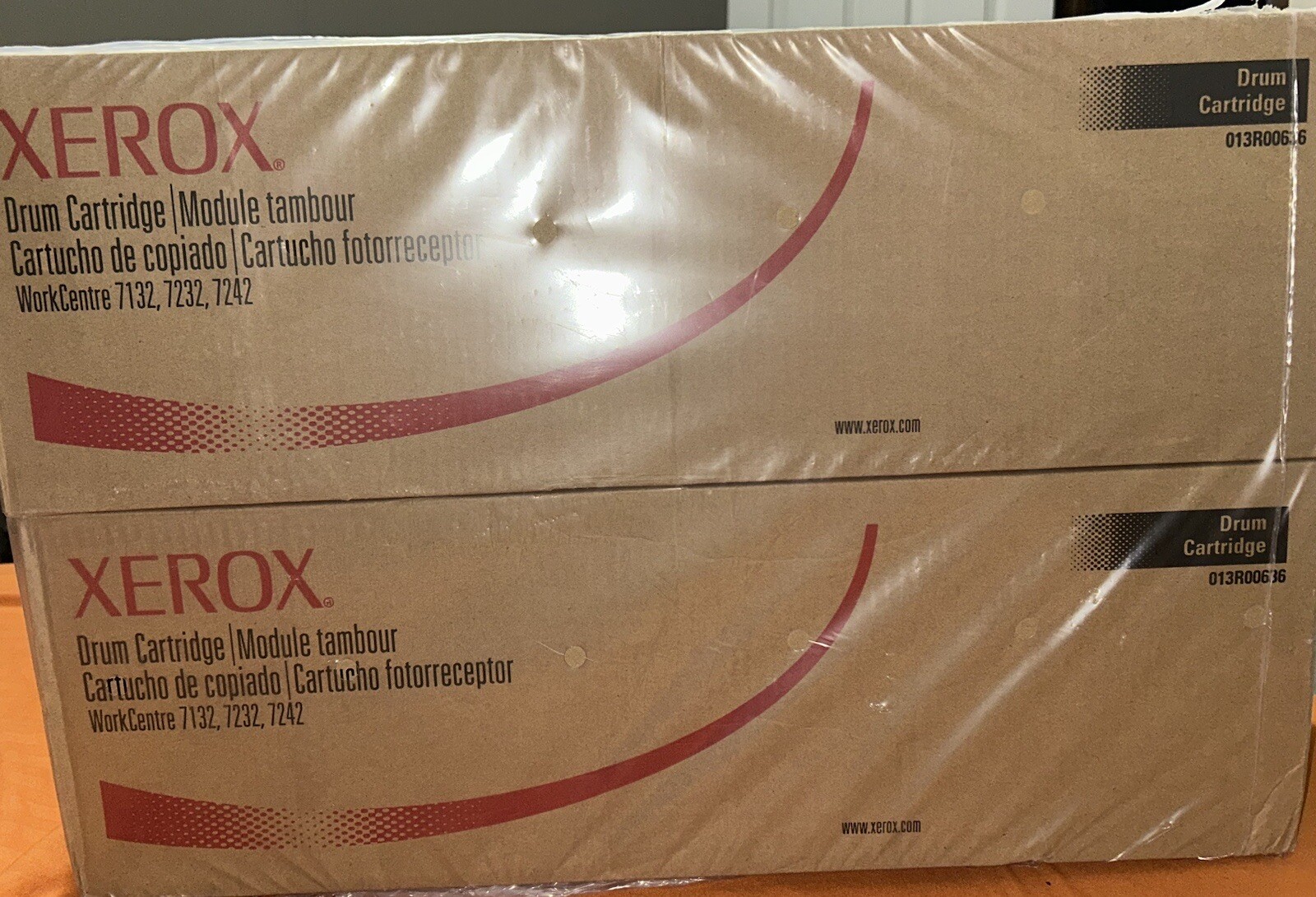 Xerox 013R00636 Black Drum Cartridge. Twin Pack Brand New In Box