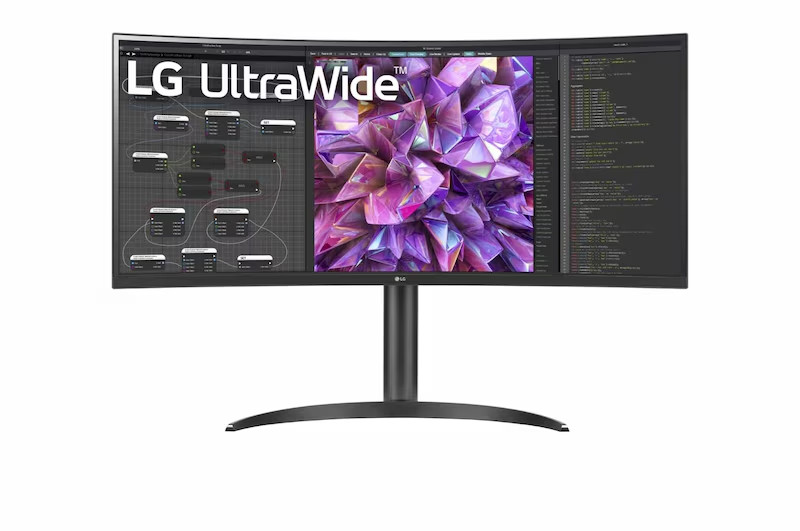 LG 34WQ75X-B 34" Curved UltraWide QHD IPS Monitor - COMPLETE ALL ACCESOIRES- NEW