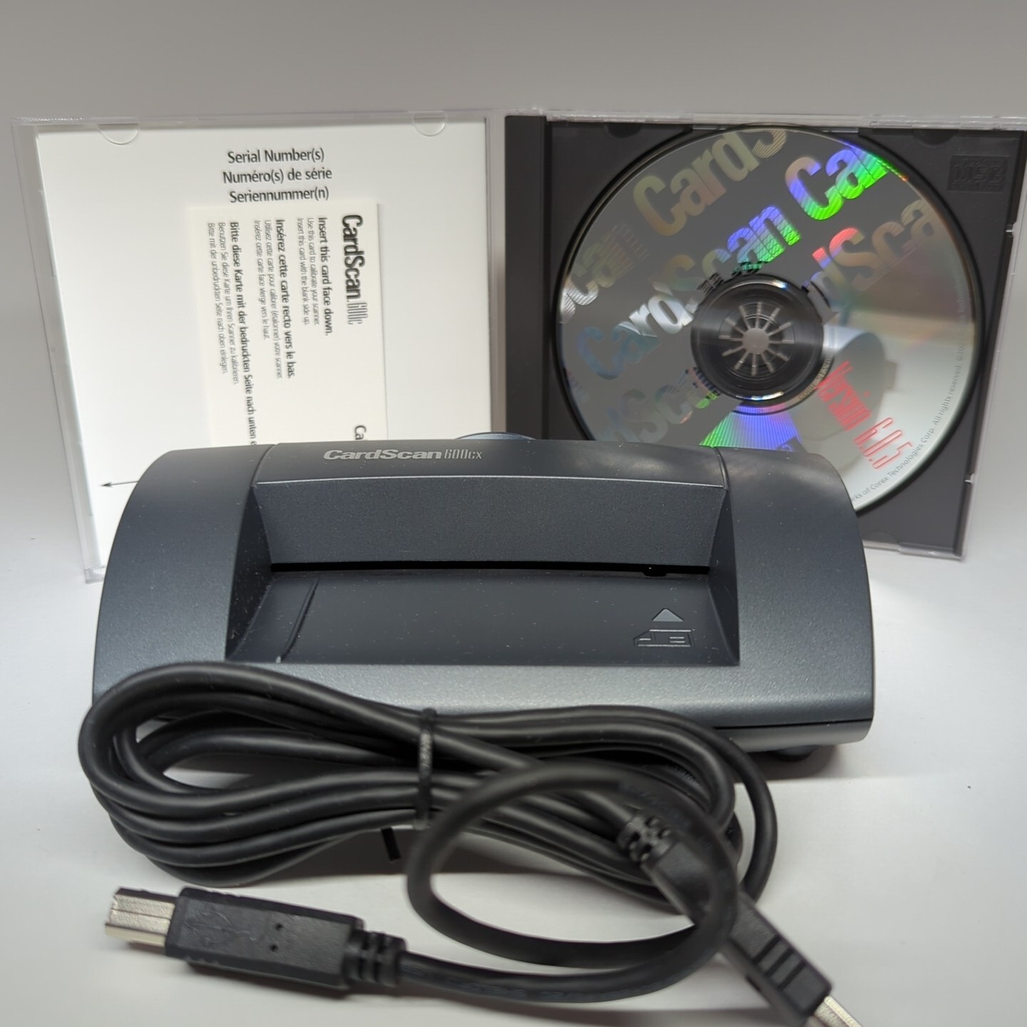 CardScan Executive 600C Pass-Through Color Scanner USB Sync Excellent Condition