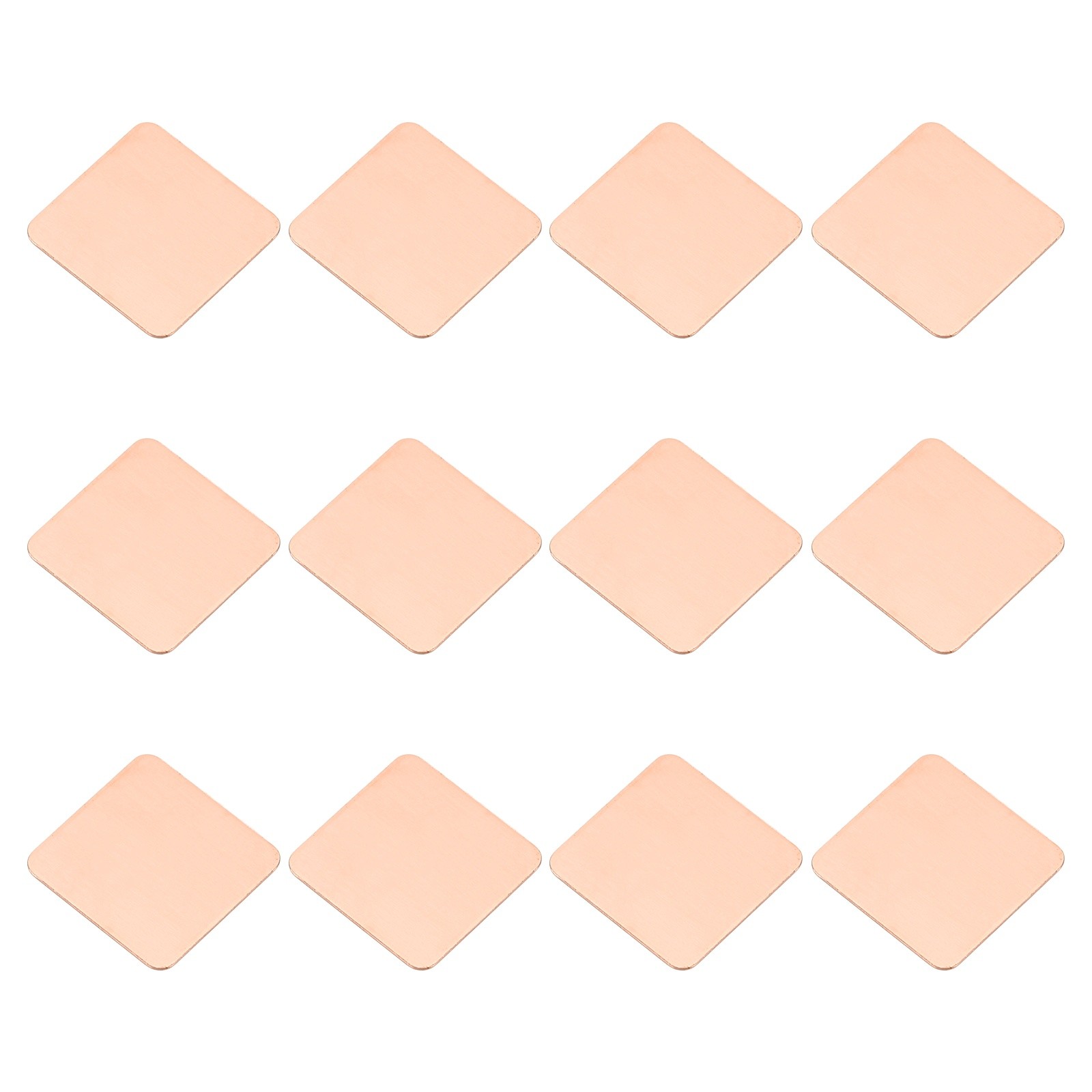 12 Pcs Heatsink Copper Pad Shim IC Chipset GPU Thermal Heatsink (15x15x0.5mm)