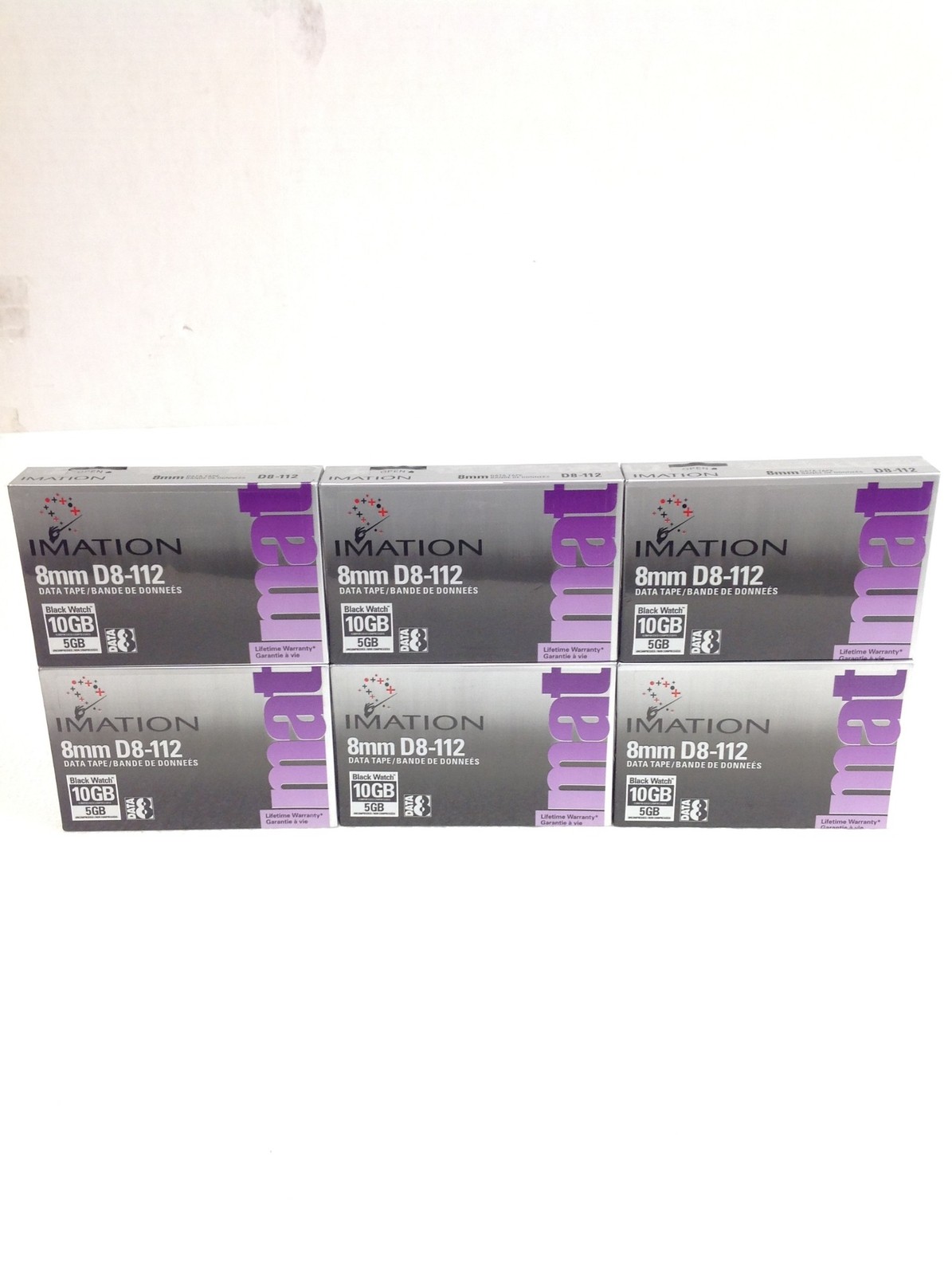 Lot Of 12 NEW Imation 8mm D8-112 Data Tape 10 GB 