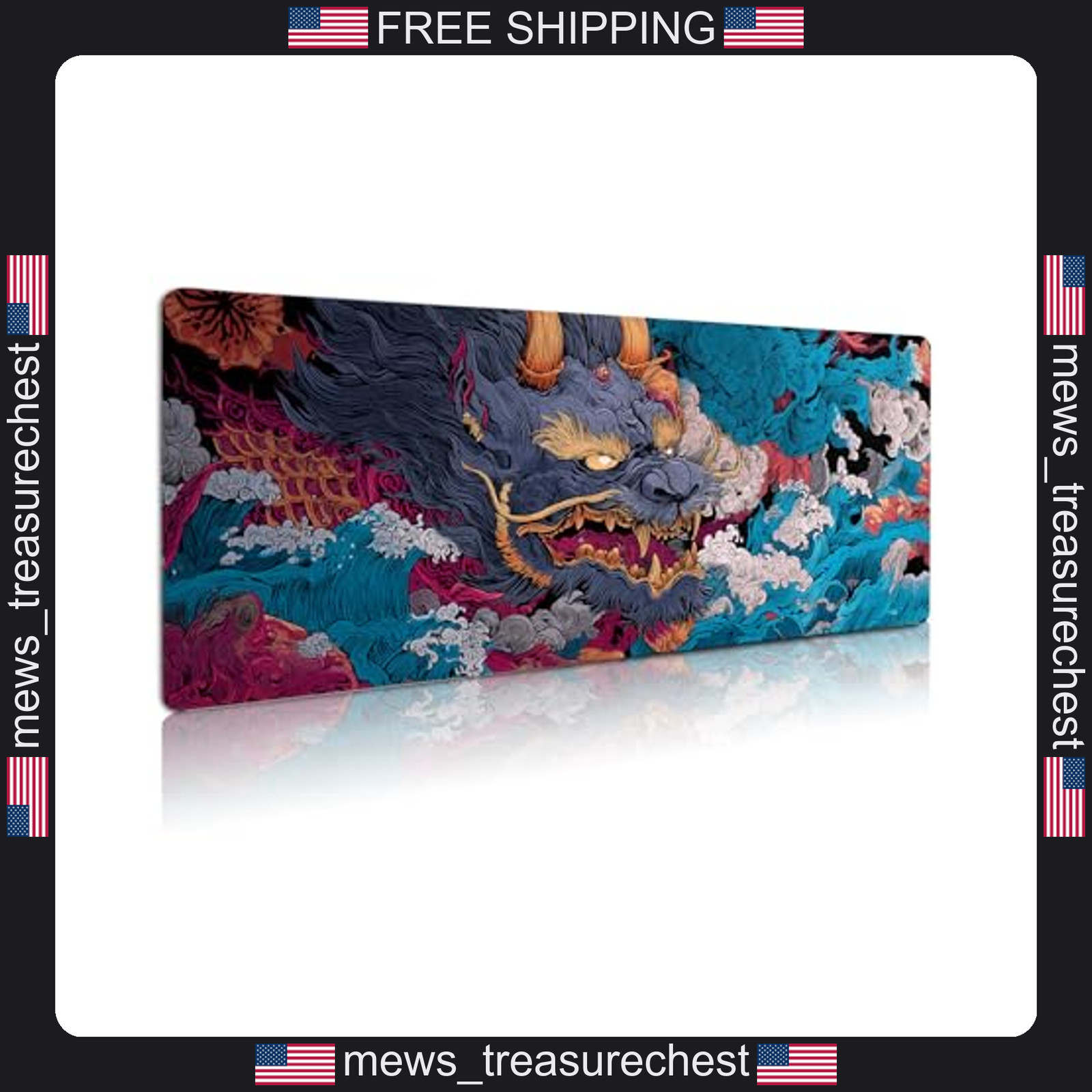 Extended Gaming Mouse Pad 31.5x11.8 Inch Rubber Base Non-Slip Desk Mat