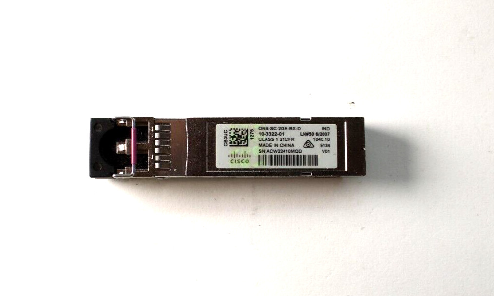 Cisco ONS-SC-2GE-BX-D 1Gbps 1000Base-BX10 10-3322-01 Optical Transceiver