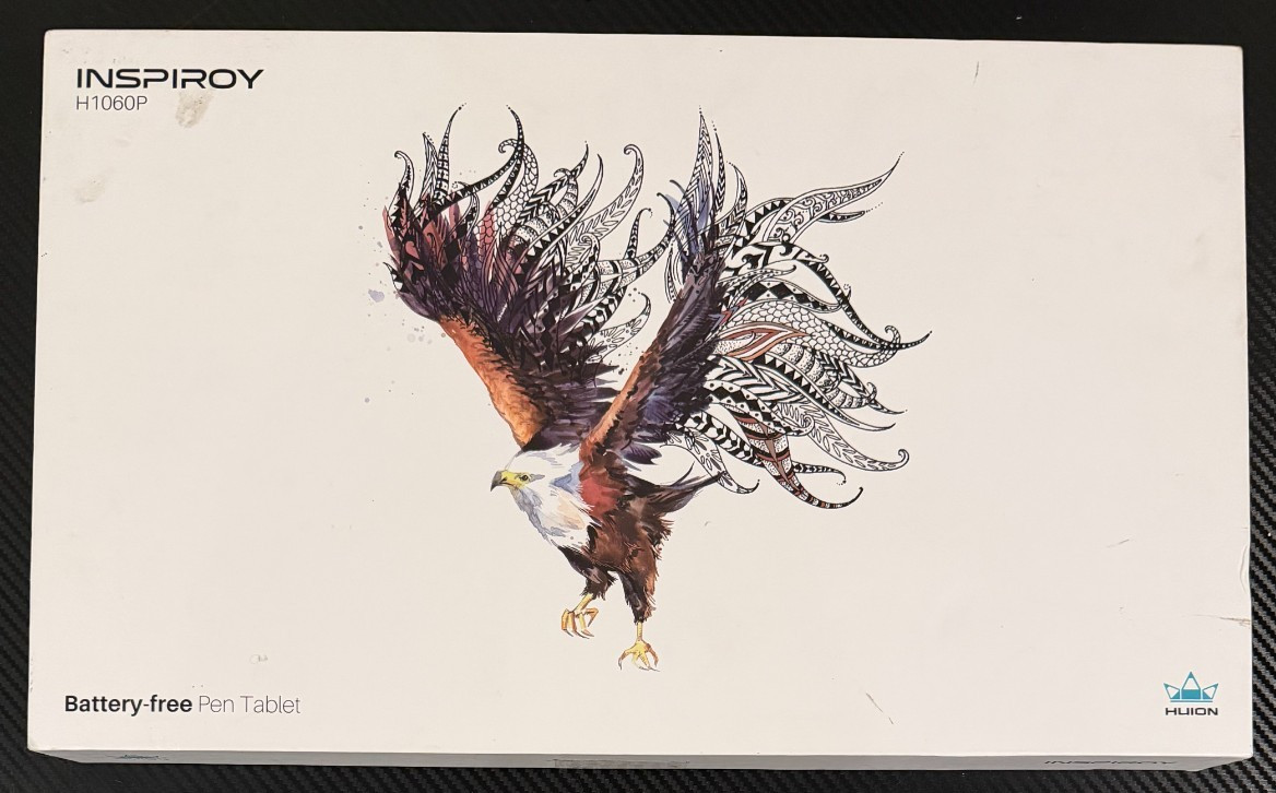 Huion INSPIROY H1060P Graphics Drawing Tablet Battery-free Pen - NEW / OPEN BOX