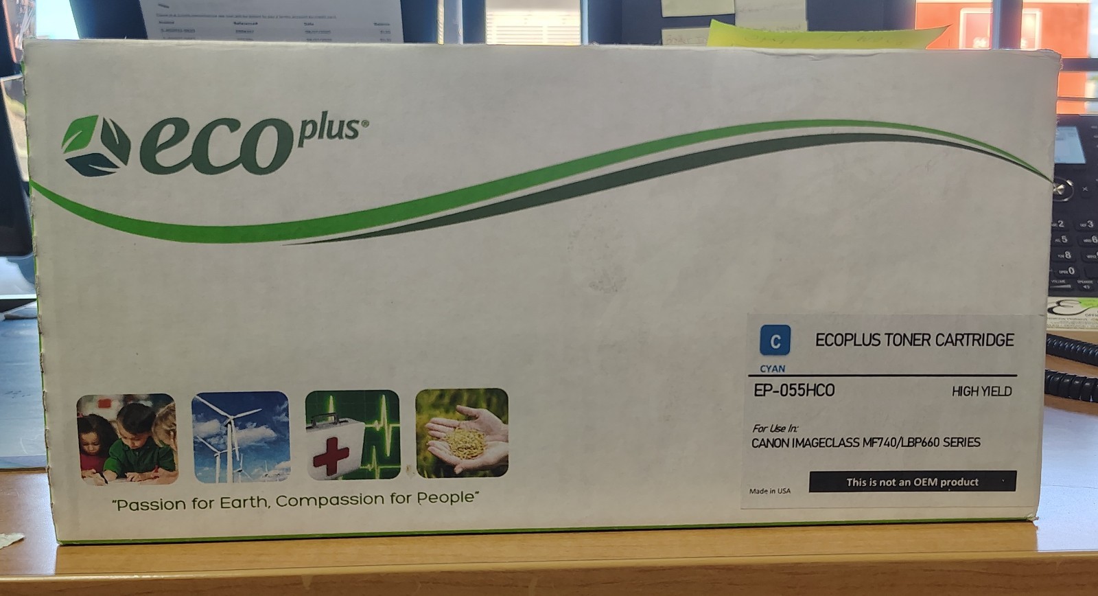 ECO Plus PREMIUM CYAN TONER CARTRIDGE EP-055HCO