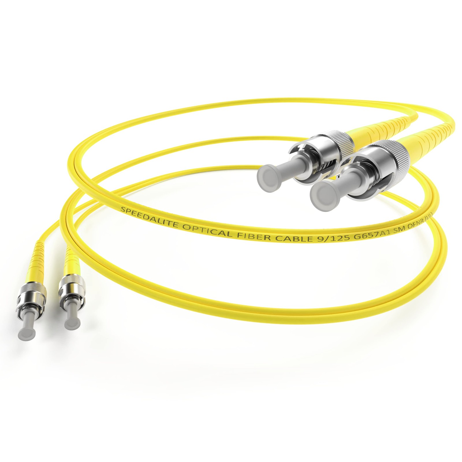 5-Pack 1M LC to LC Fiber Patch Cable Single Mode Duplex OS2 100Gig OFNR, Sing...