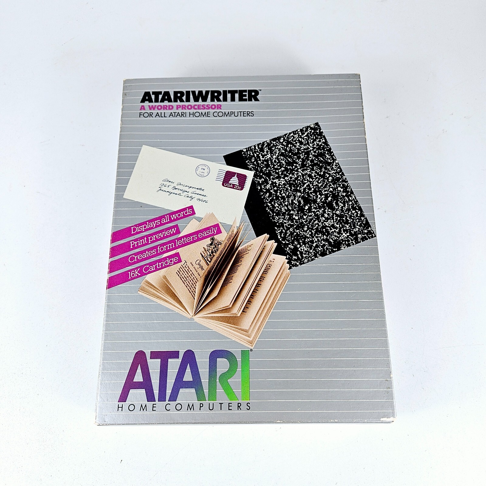 ATARIWRITER - Vintage Atari 400/800 Computer Word Processor Cartridge with Box