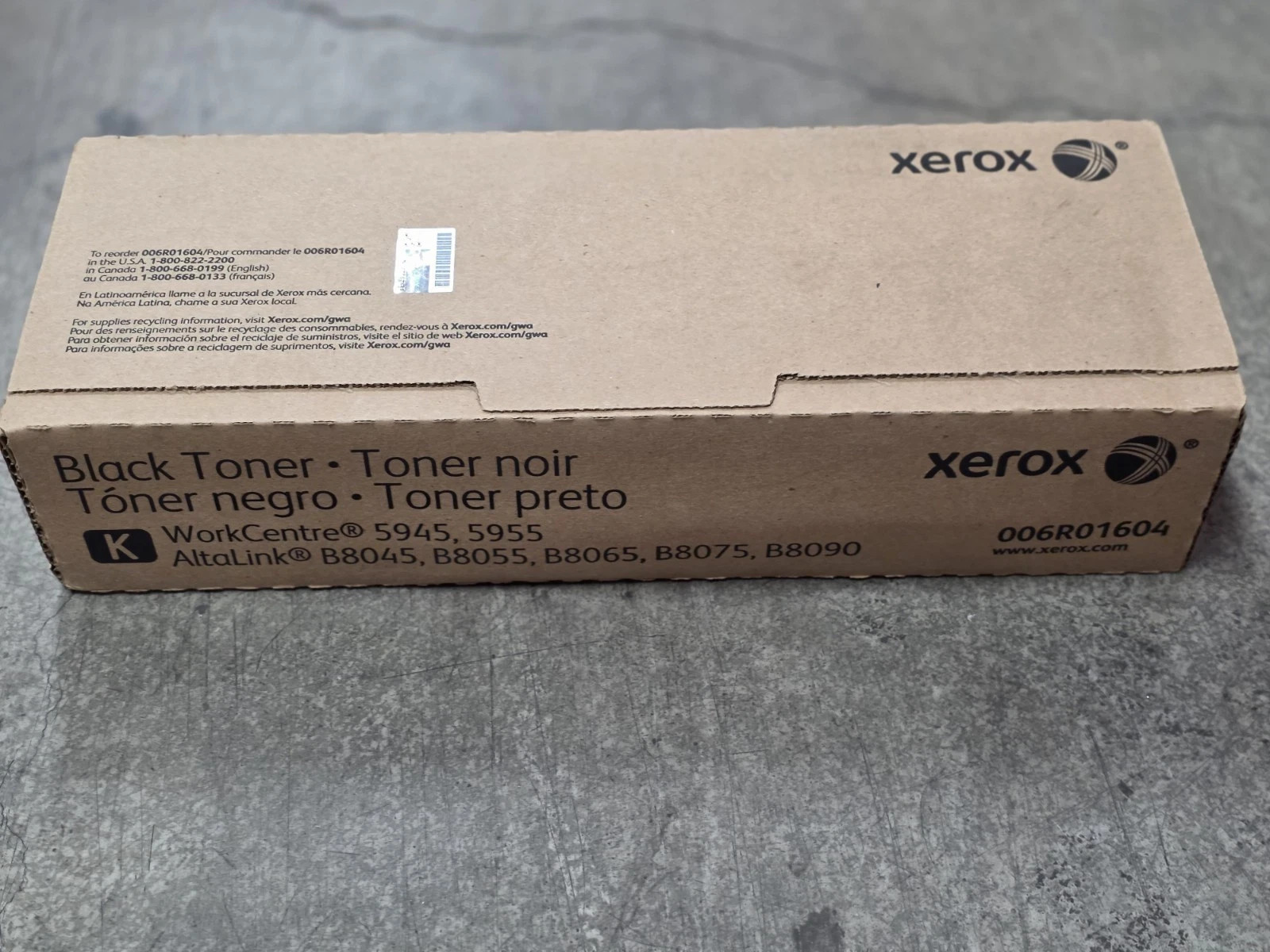 Genuine Xerox 006R01604 Black Toner WorkCentre 5945 5955 AltaLink B8045 B8075