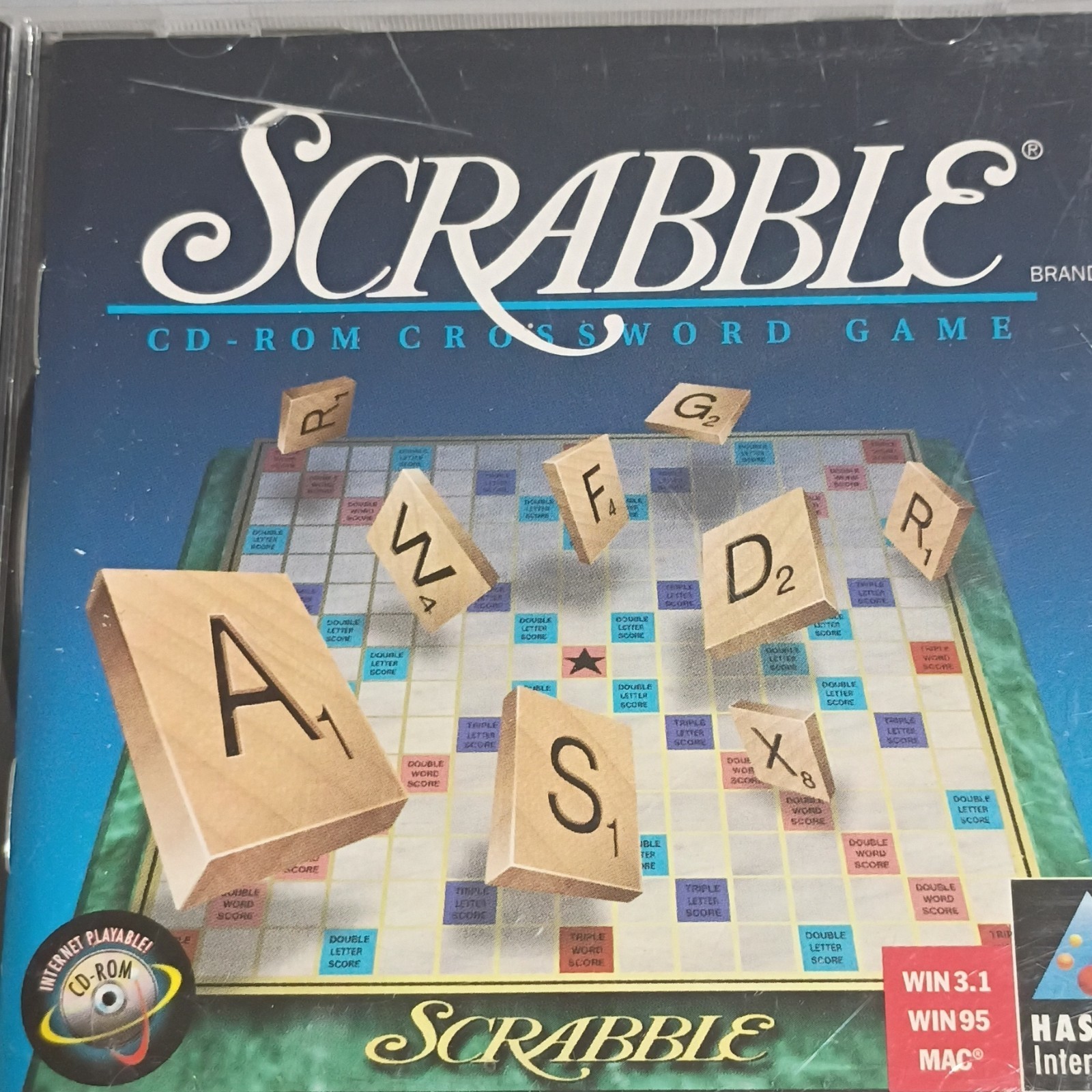 Hasbro Interactive Scrabble CD-ROM Crossword Game Windows 95 Macintosh MPN 99002