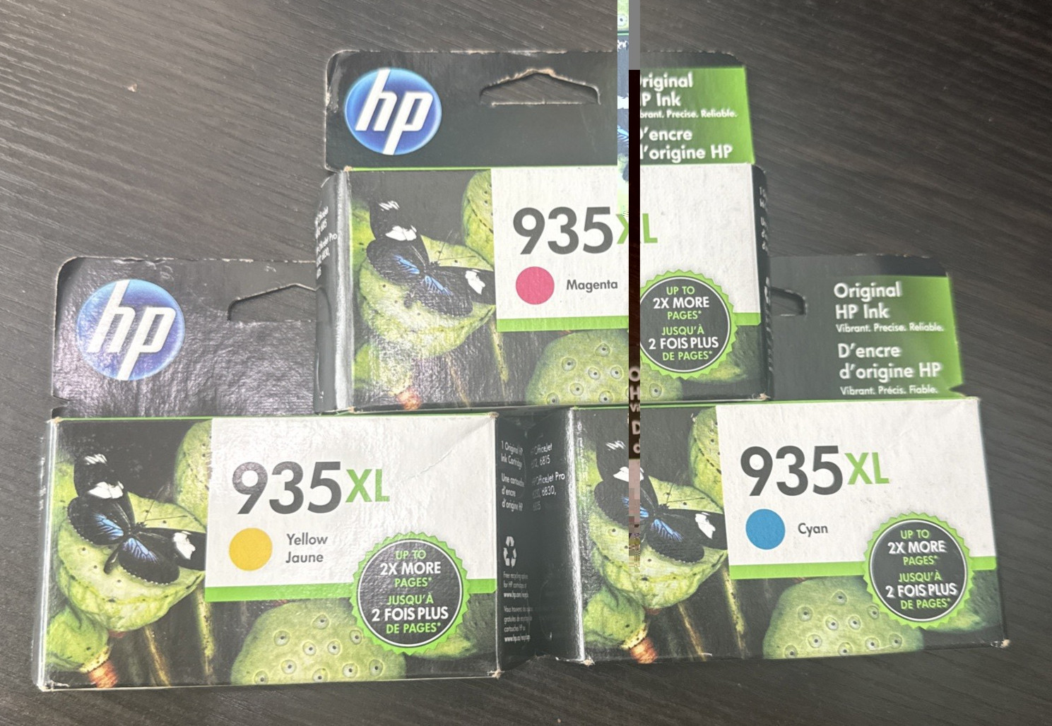 HP 935XL Ink Cartridge 3- Pack - Cyan/Magenta/Yellow EXP: 2023+