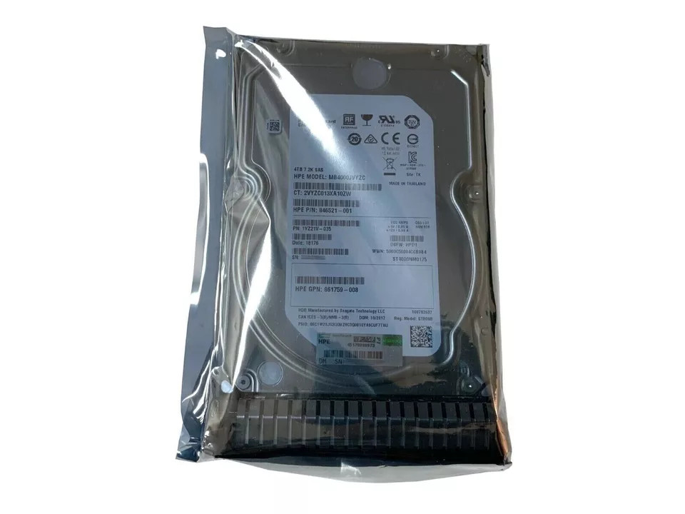 872745-001 872487-B21 HPE 4TB 12G Midline 7.2K LFF 3.5" SC DS SAS Firmware HDD