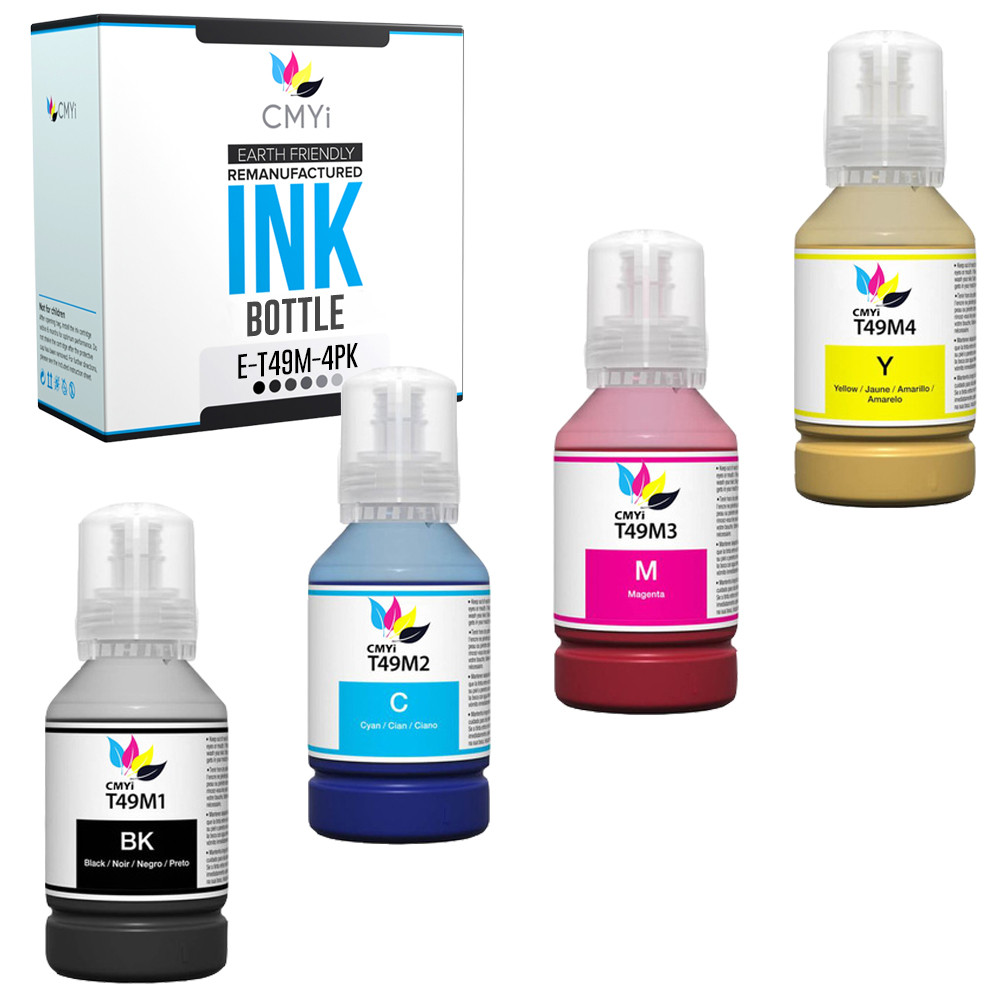 4-Pack Compatible Epson T49M Ink Bottles for Epson SureColor F170 F570 Pro