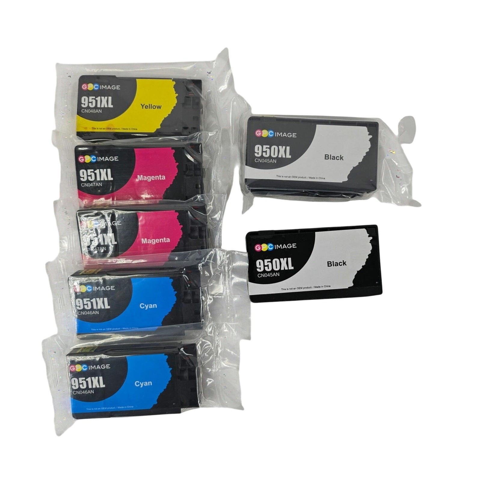 GPC IMAGE 951XL HP INK CARTRIDGES - HIGH YIELD - Yellow, Magenta, Cyan, Black