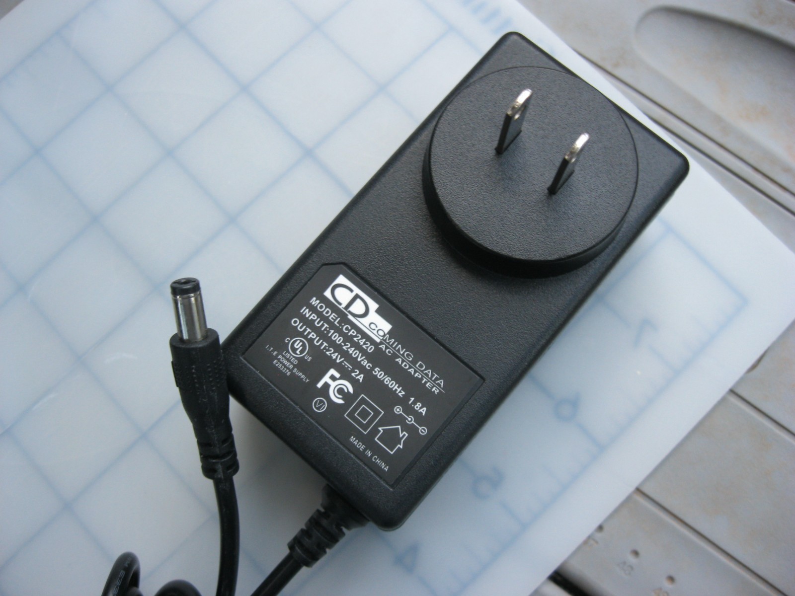 Genuine CD Coming Data AC Adapter Model CP2420 Charger - 24V 2A - 