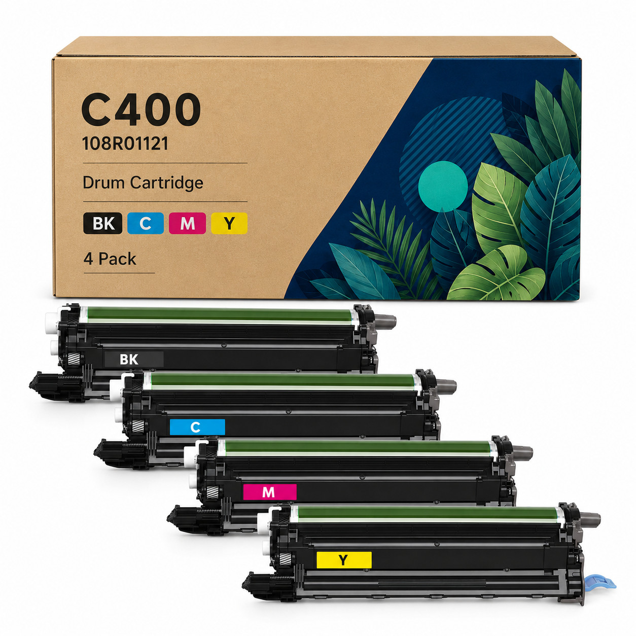 C400-108R01121 4PK Drum Compatible for Xerox 108R01121 Imaging Unit C400N C405DN