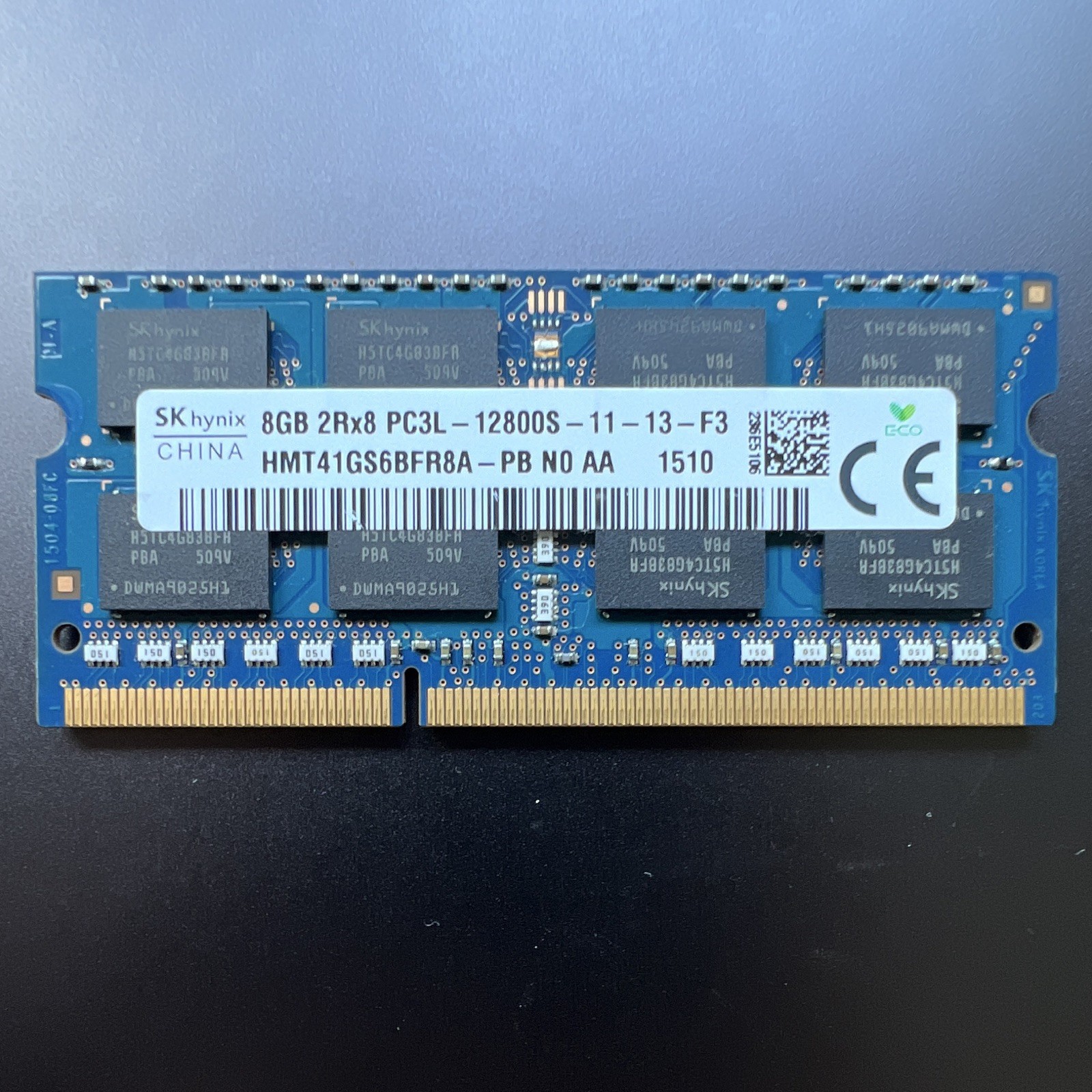 SK hynix 8GB DDR3L SO-DIMM PC3L-12800S 204-Pin Laptop RAM HMT41GS6BFR8A-PB