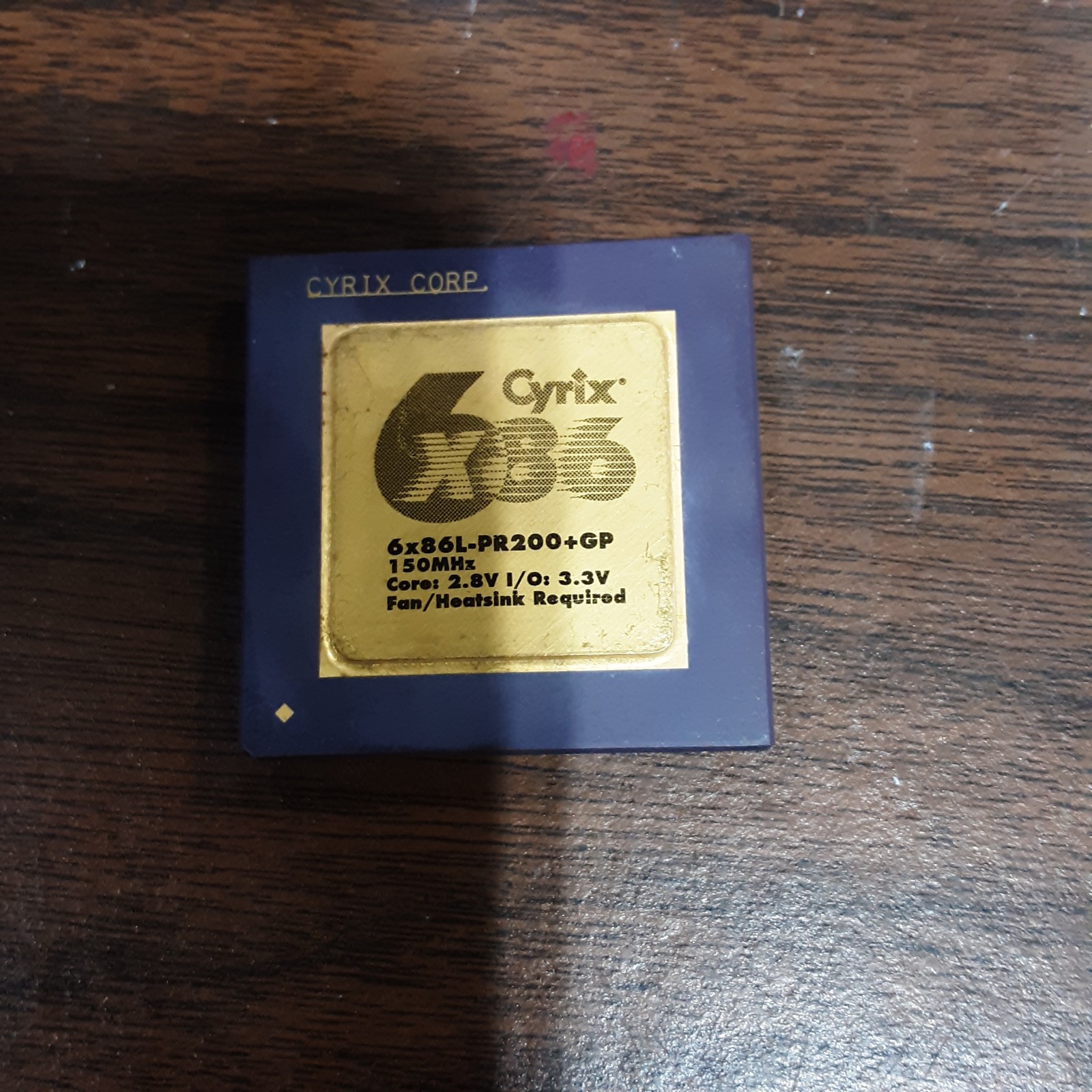 Cyrix 6x86L PR200+ GP 150MHz Ceramic Gold Top CPU Socket 7 Vintage Processor