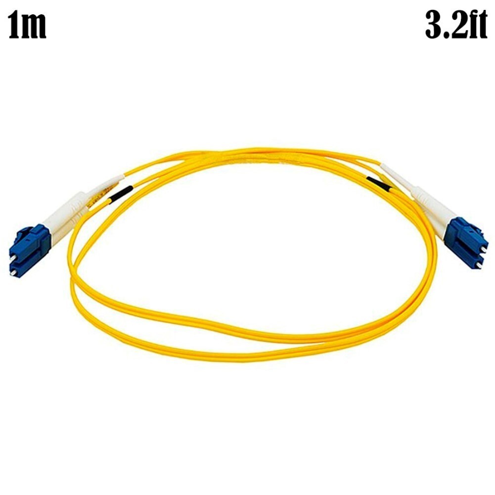1M Optic Fiber Optics Cable LC/LC 9/125 Duplex Single Mode Cord 3ft Yellow