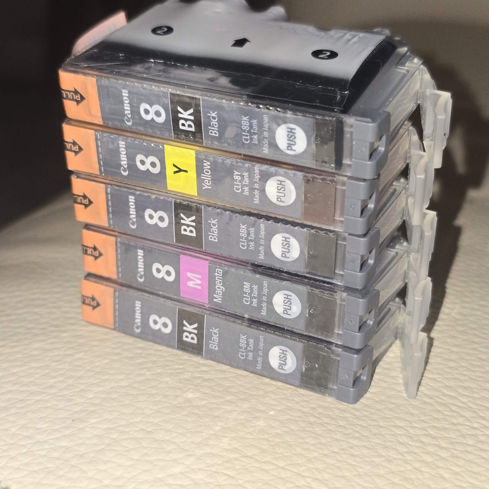 5x Canon Cli-8 Ink Tank CLI-8M/CLI-8Y/CLI-8BK Lot Of 3 Black/1 Magenta/1 Yellow