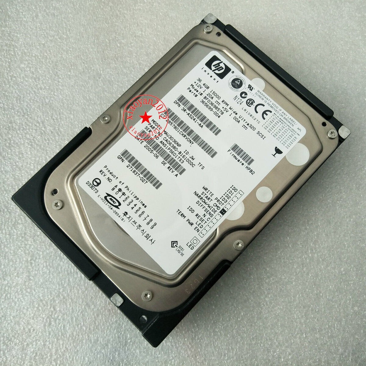 HP MAU3036NP 365699-004 15000 rpm 36.4GB 36G 68-pin SCSI hard drive