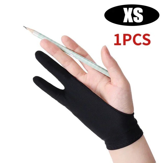 Two Finger Anti-fouling Glove For Artist Drawing & Pen Graphic Tablet Pad