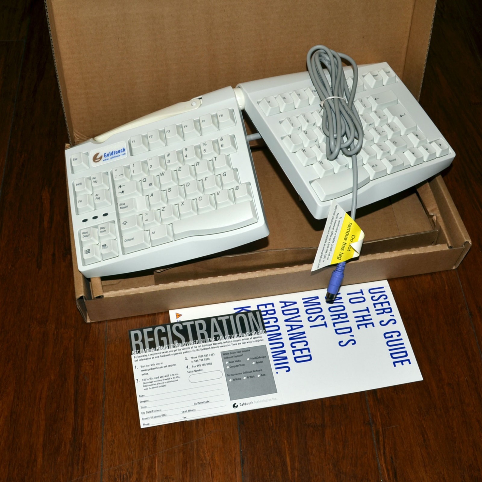 *BRAND NEW SPANISH VER* Goldtouch KFK-E88YQ PS/2 Keyboard Ergonomic Adjustable