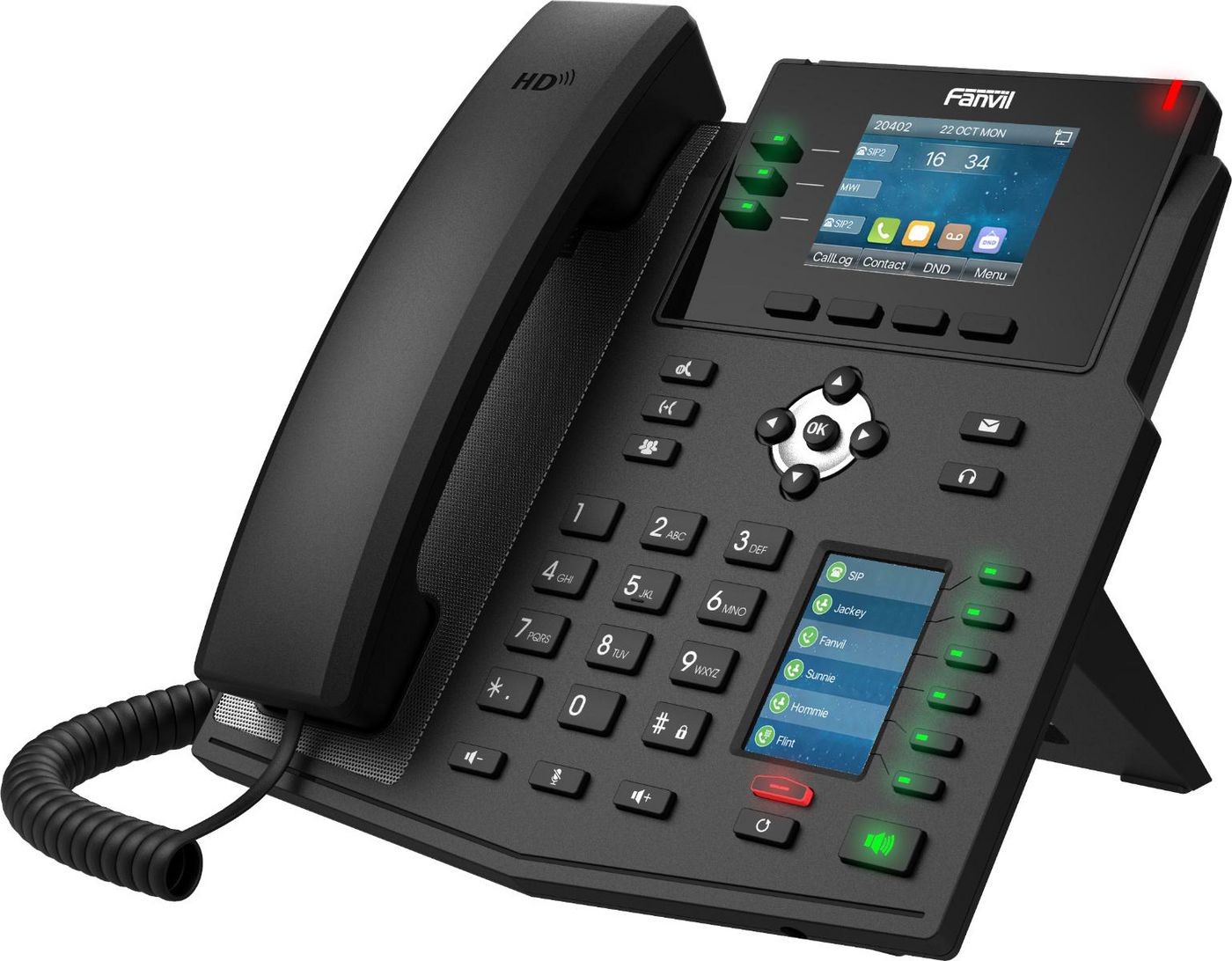 Fanvil W129178472 X4U_V2 X4U IP Phone Black 12 Lines LCD Wi-Fi ~E~