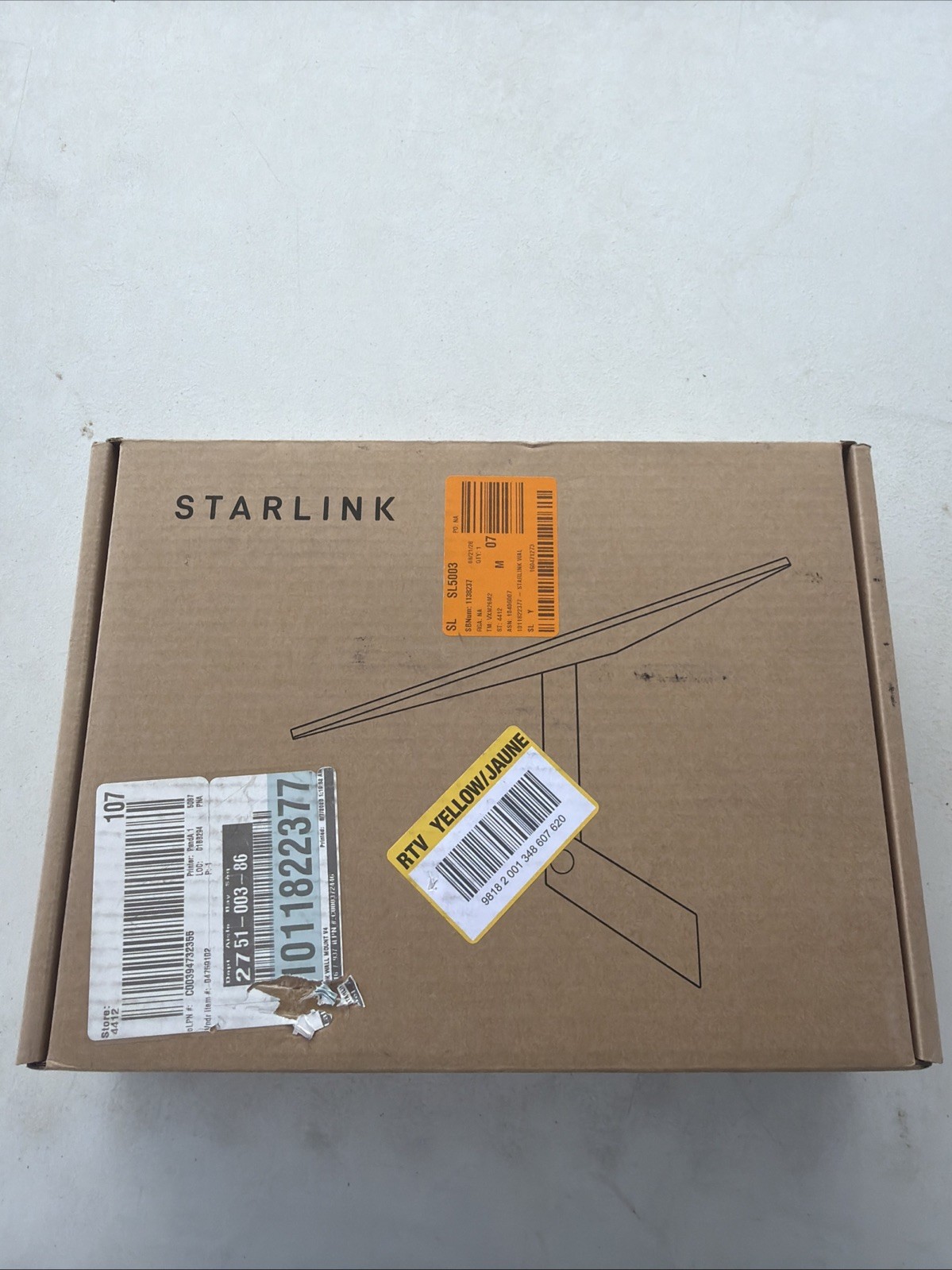 Starlink Standard Wall Mount (04759102-503) - Gray