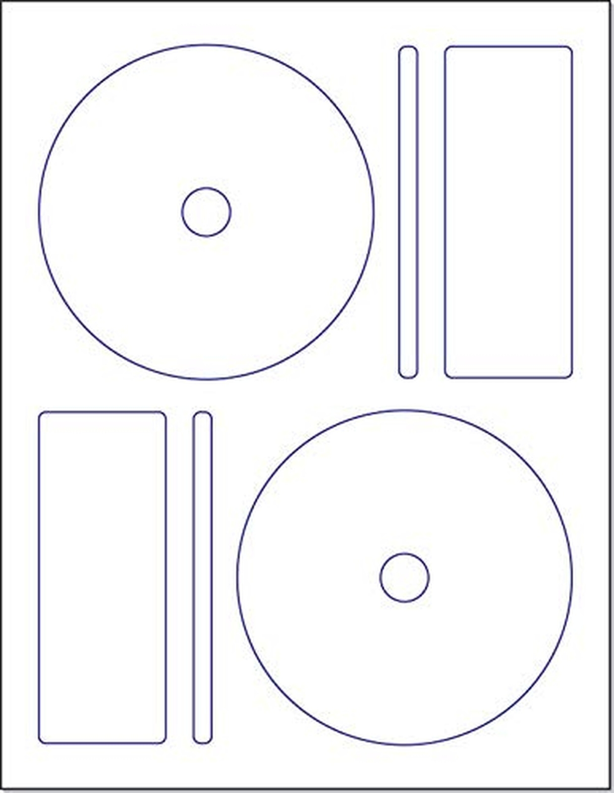 Memorex CD/DVD Label, 2 Per Page (250 Labels / 125 Sheets)
