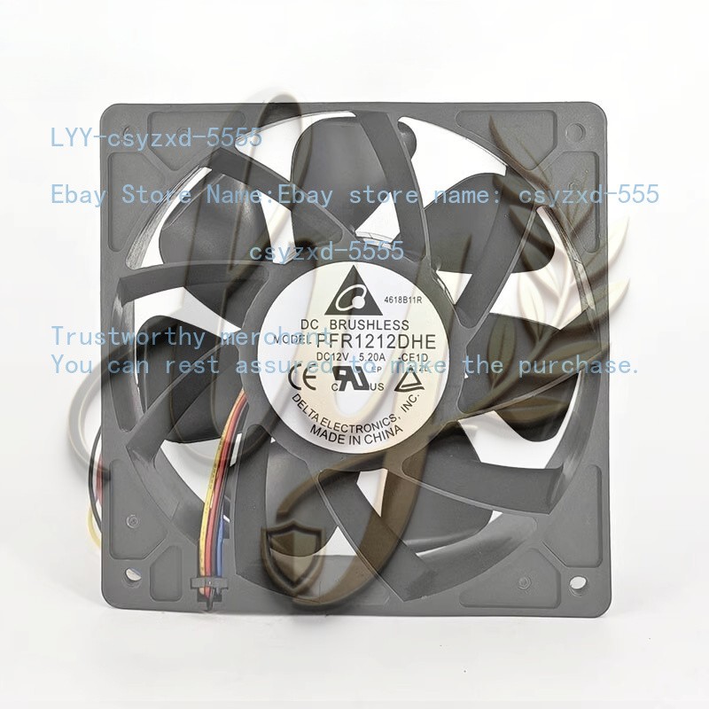 Delta PFR1212DHE 12038 12V 5.20A 12CM 4-Wire Server Cooling Fan