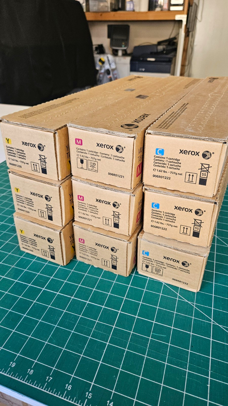 Set  of 9 Xerox DC242 Genuine CMY Toner cartridges 006R01220/006R01221/006R01222