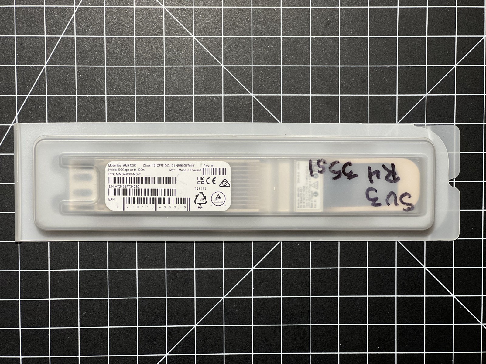 NVIDIA MMA4Z00-NS-T 800G Twin-Port OSFP 2x400Gb 50m SR8 Multimode Transceiver