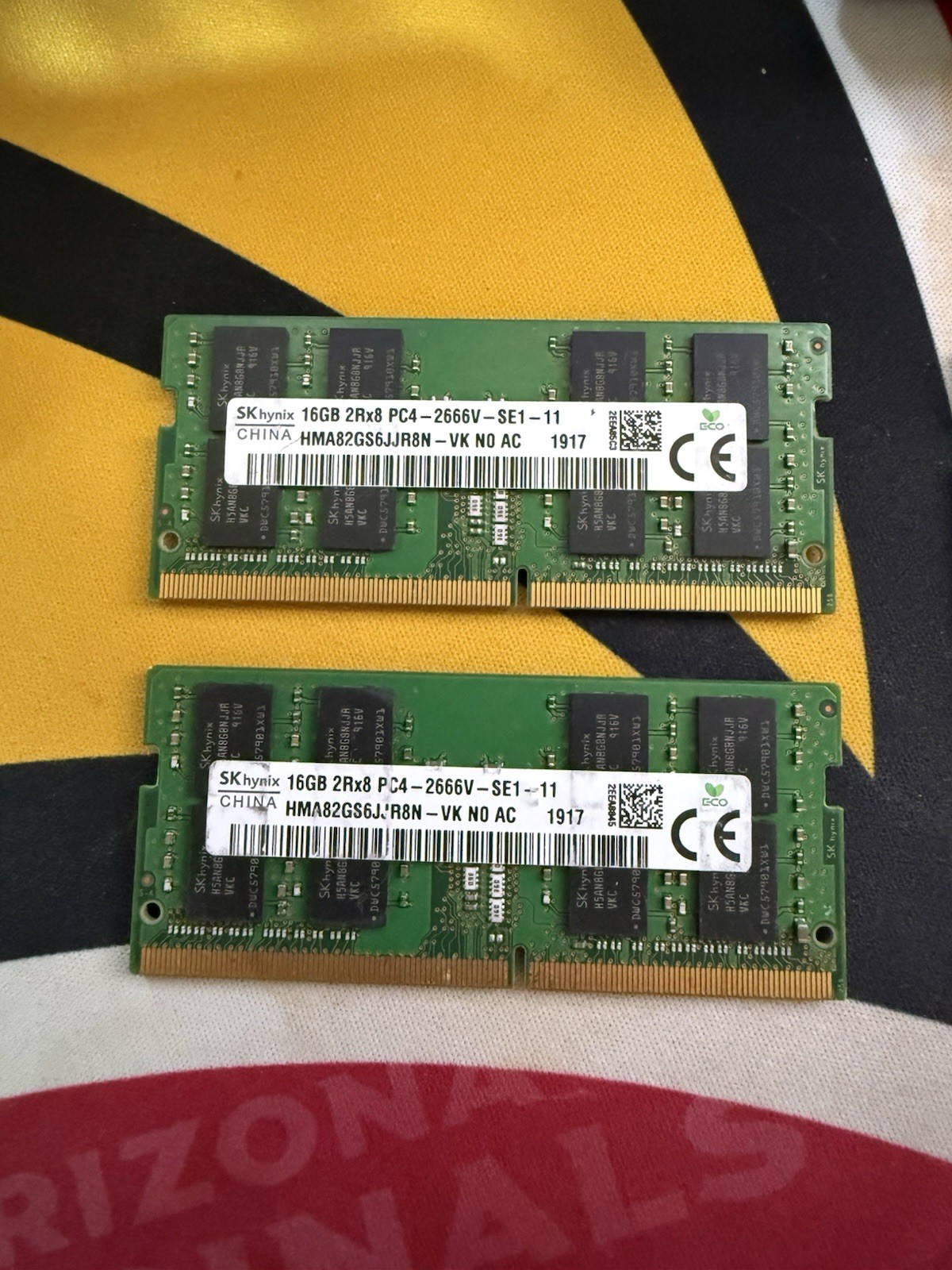 SK Hynix 16GB 2Rx8 PC4-2666V SO-DIMM Memory RAM HMA82GS6JJR8N-VK TESTED WORKING