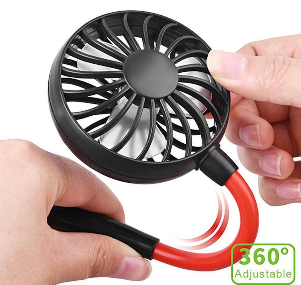 Rechargeable Sports fan USB Portable Hands-free Neck Hanging desk travel fitness