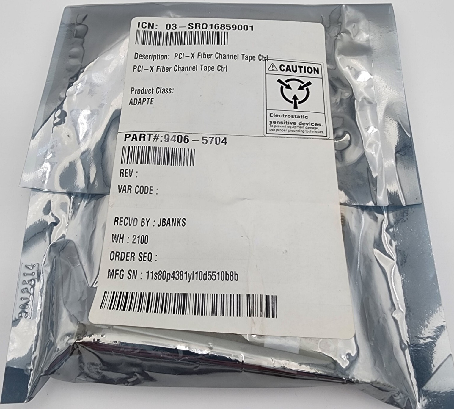 New Sealed IBM 80P4382 Emulex 2Gb Fibre Channel PCI-X HBA FC1010489 FC1020042