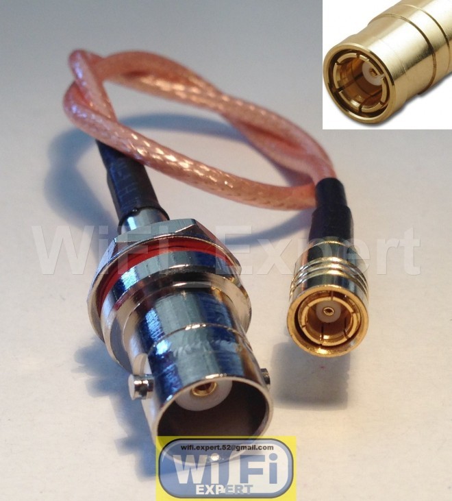 5 x 8 inch SMB Female jack to BNC Female Pigtail Jumper RF cable RG316 USA