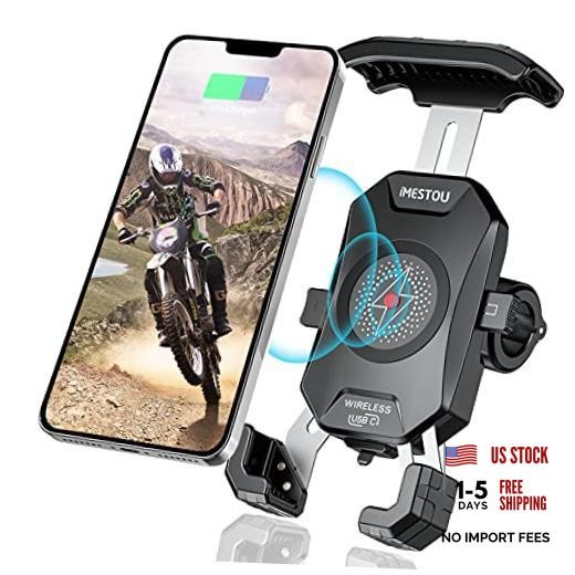 Motorcycle Wireless USB C Phone Mount Charger