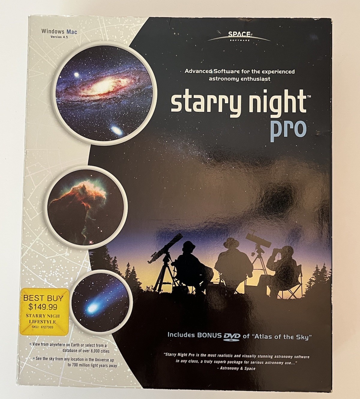 Starry Night Pro 4.5 Astronomy Software | MAC/Windows | Discs, DVD & User Guide