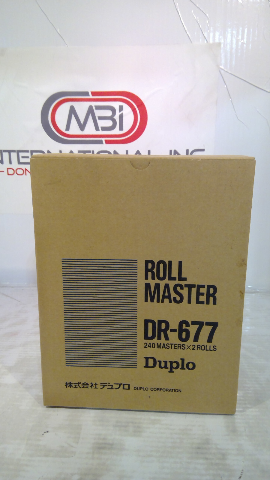 Genuine Duplo Roll Master DP-3100/DP-3350 Master Rolls X2per Box DR-677